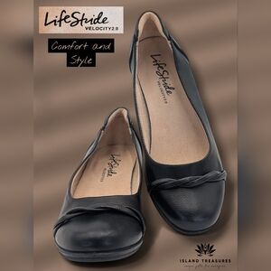 Life Stride Velocity 2.0 Impact Wedge Sz 8.5W Comfort Arch Support Insole Blk